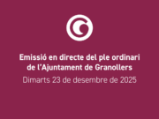 Dimarts 23, ple ordinari del mes de desembre