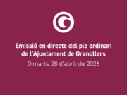 Dimarts 28, ple ordinari del mes d’abril