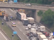 VÍDEO | Caos a l’AP-7: un accident col·lapsa l’autopista amb quilòmetres de cues a prop de Granollers