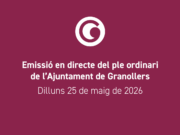 Dilluns 25, ple ordinari del mes de maig