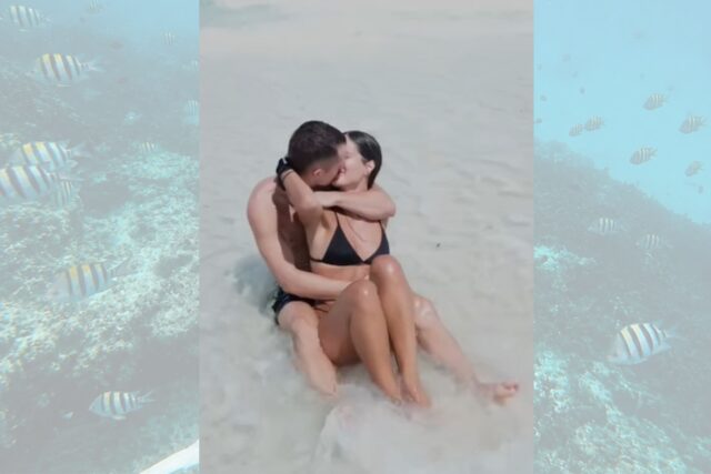 Marc Casado i Noa Brea, encaramelats durant les seves vacances a Tanzània.