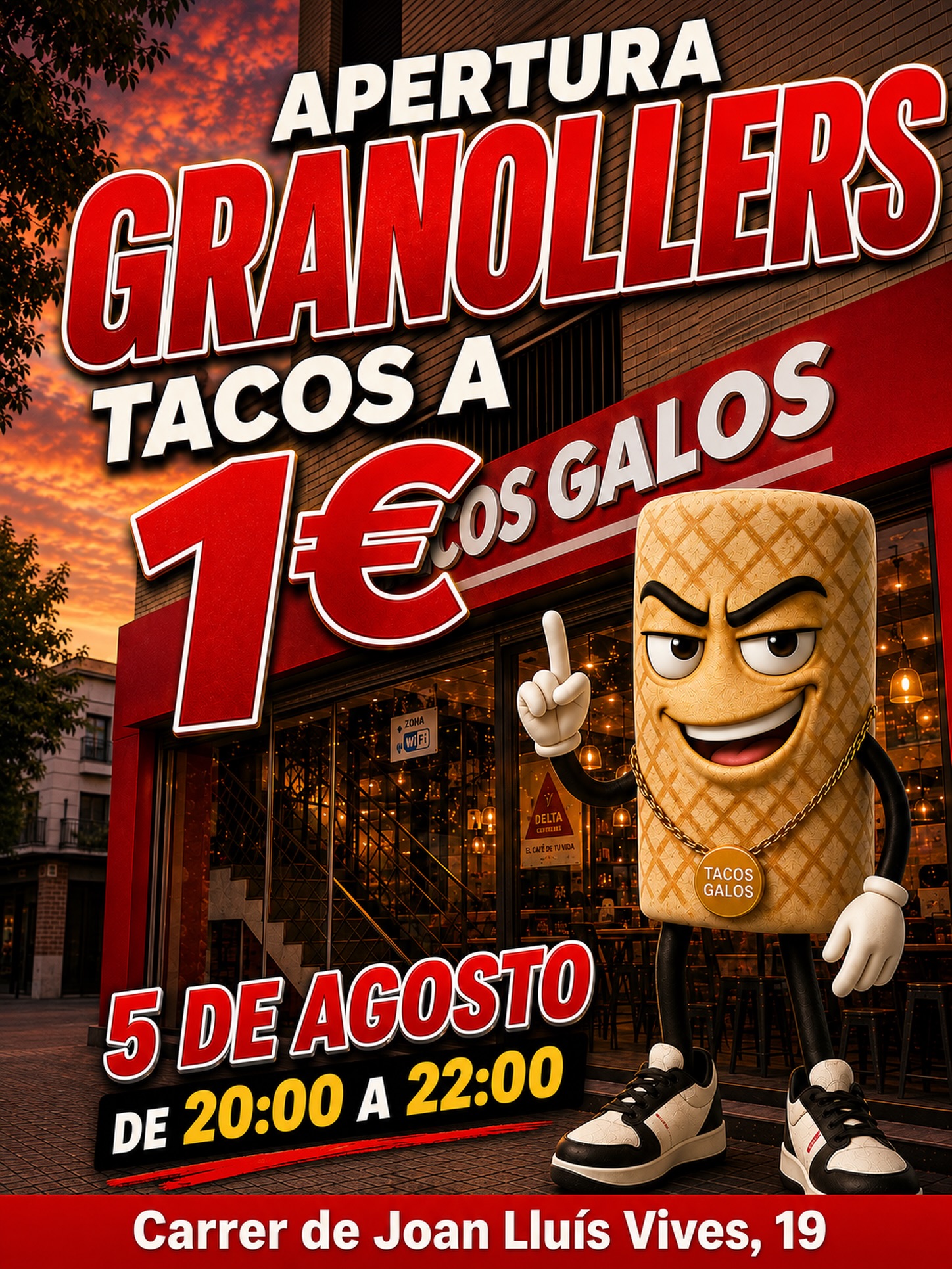 Promoció de tcaos a 1 euro per l'obertura del local a Granollers