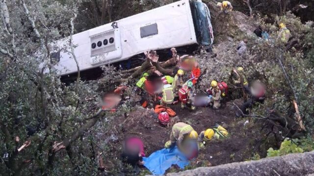 Accident d'autocar a Fogars de Montclús